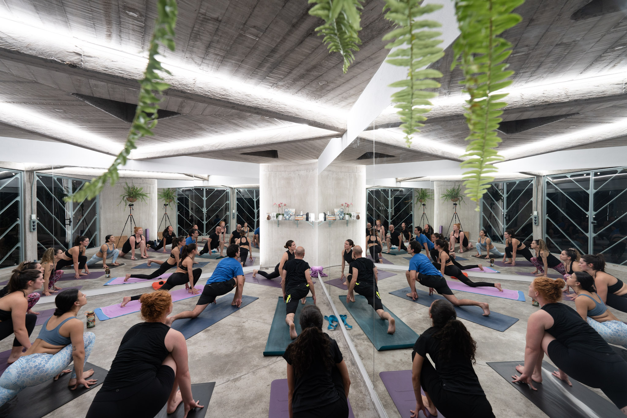 Clase grupal de yoga en Spira